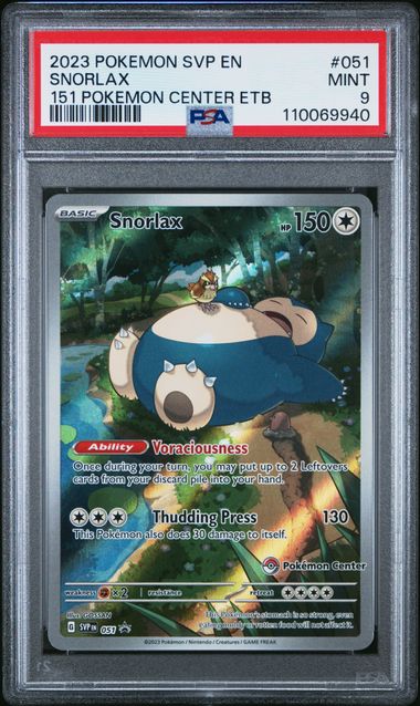 Pokemon 151 Snorlax 051 PSA 9